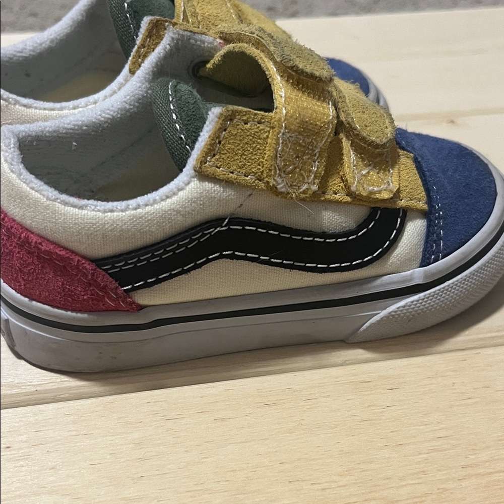Vans Old Skool  Toddler Sneakers - Multi-Color with Gold Straps